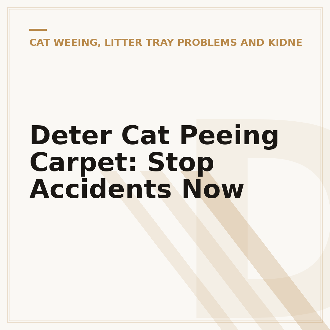 Deter Cat Peeing Carpet: Stop Accidents Now