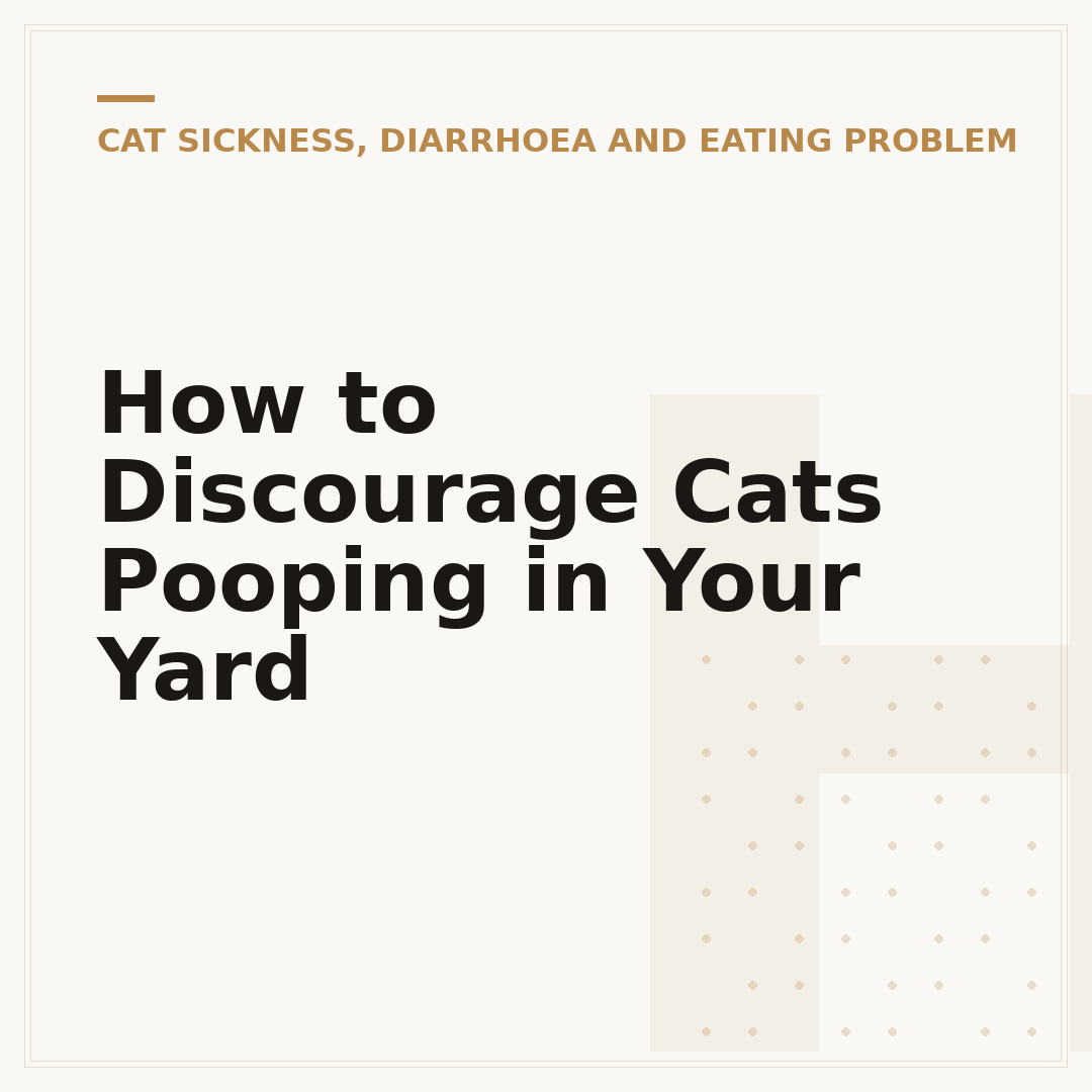 How to Discourage Cats Pooping in Your Yard