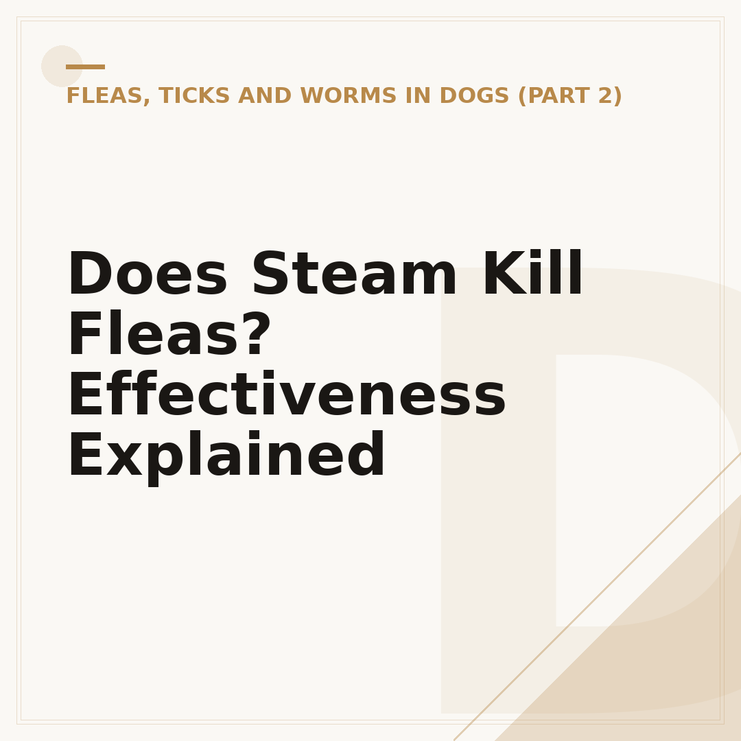 Does Steam Kill Fleas? Effectiveness Explained