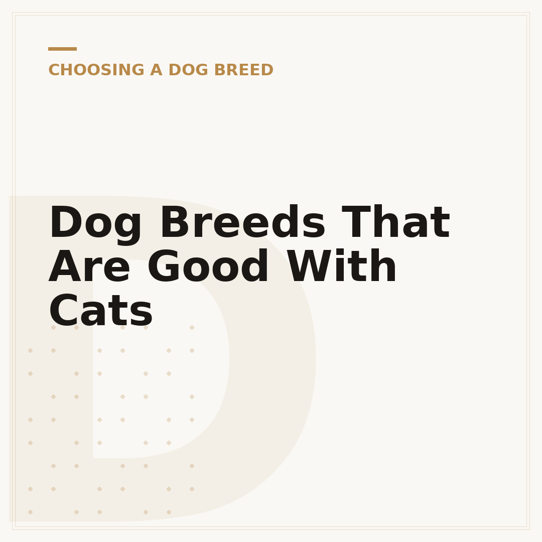 Dog Breeds That Are Good With Cats