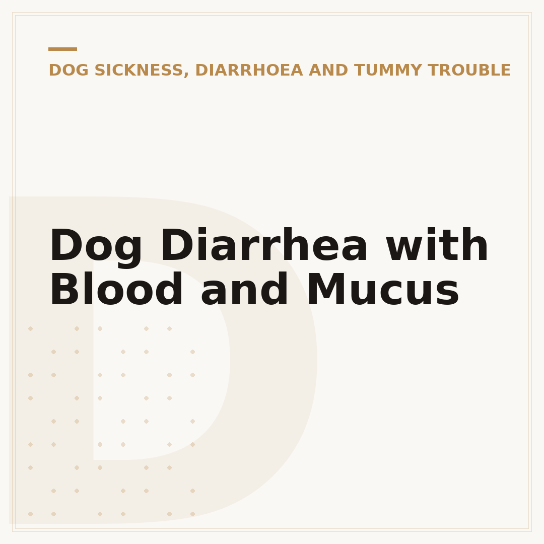 Dog Diarrhea with Blood and Mucus
