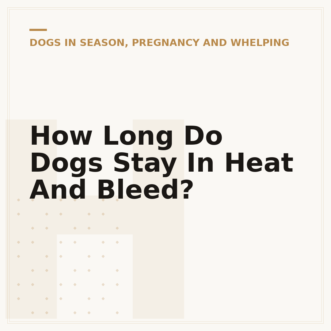 How Long Do Dogs Stay In Heat And Bleed?