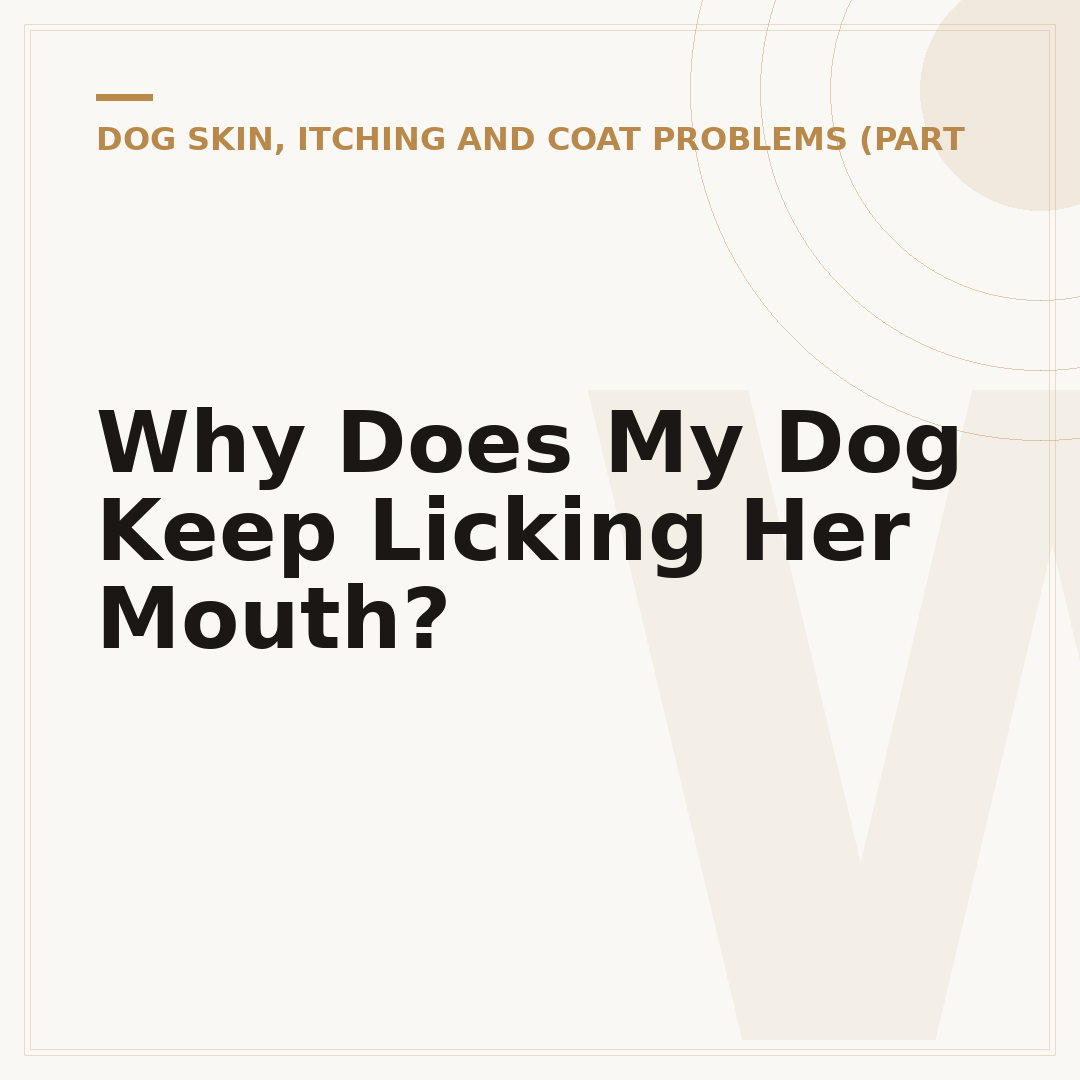 Why Does My Dog Keep Licking Her Mouth?
