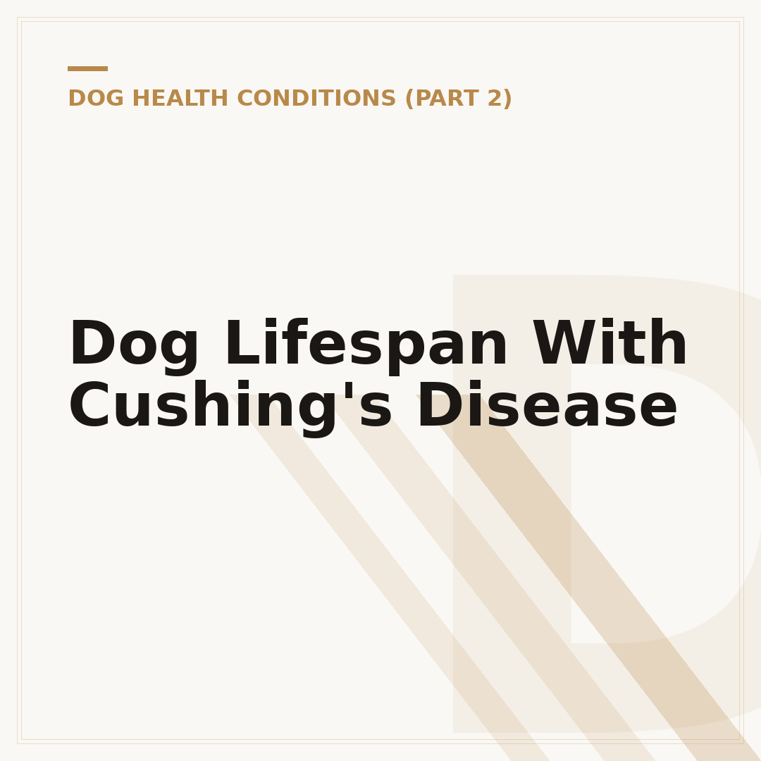 Dog Lifespan With Cushing's Disease