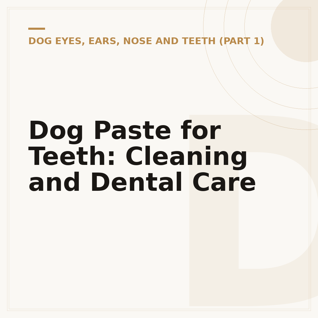 Dog Paste for Teeth: Cleaning and Dental Care