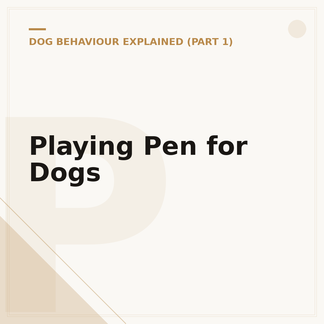 Playing Pen for Dogs