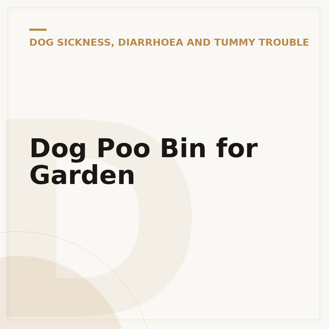 Dog Poo Bin for Garden