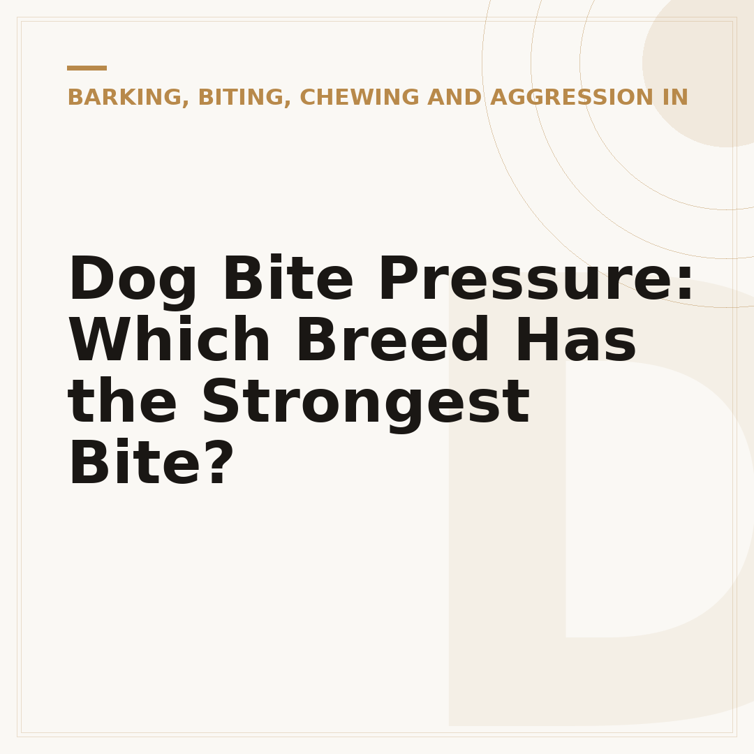 Dog Bite Pressure: Which Breed Has the Strongest Bite?