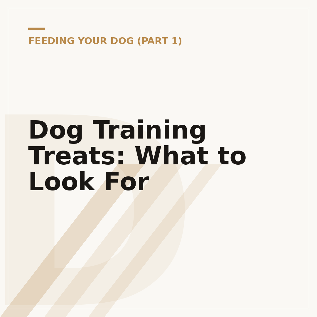 Dog Training Treats: What to Look For