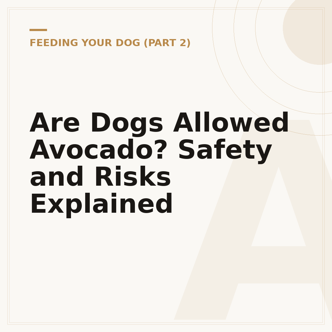 Are Dogs Allowed Avocado? Safety and Risks Explained