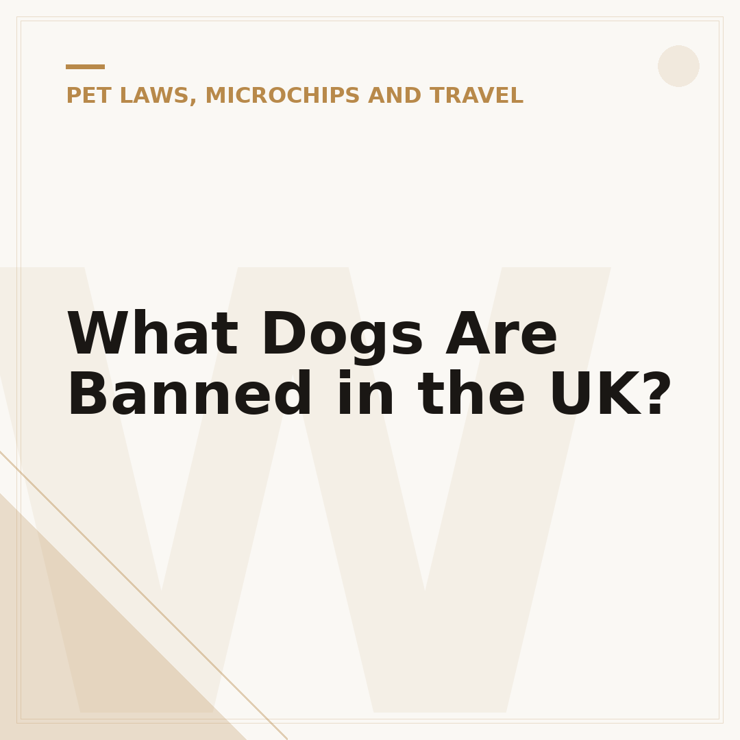 What Dogs Are Banned in the UK?