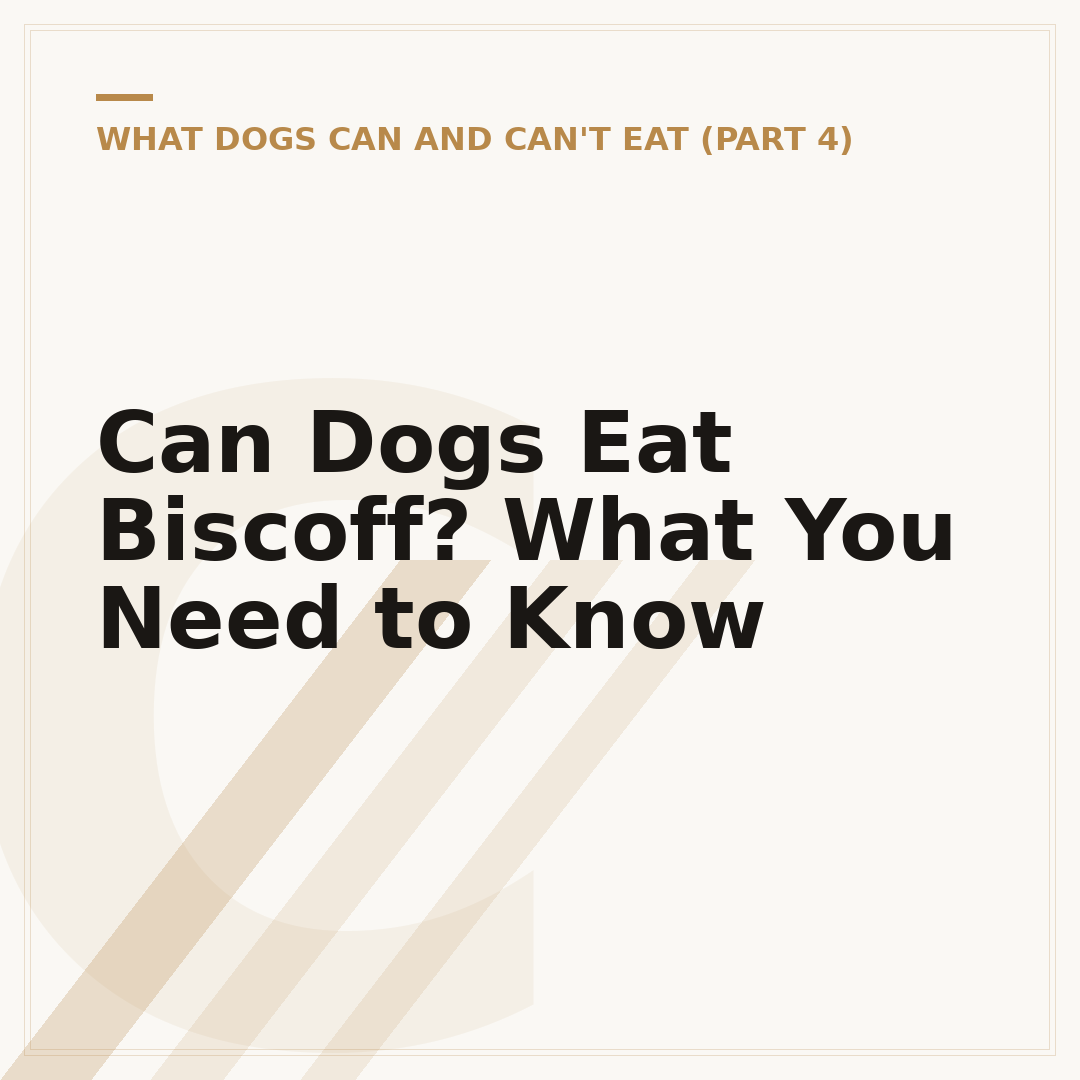 Can Dogs Eat Biscoff? What You Need to Know
