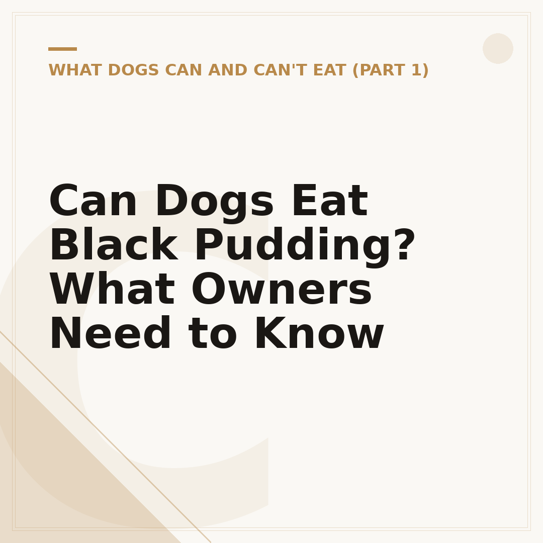 Can Dogs Eat Black Pudding? What Owners Need to Know