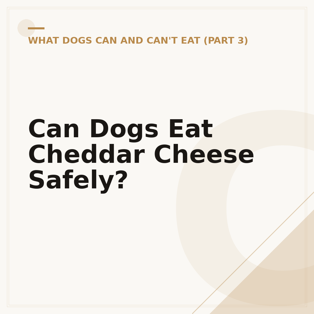 Can Dogs Eat Cheddar Cheese Safely?