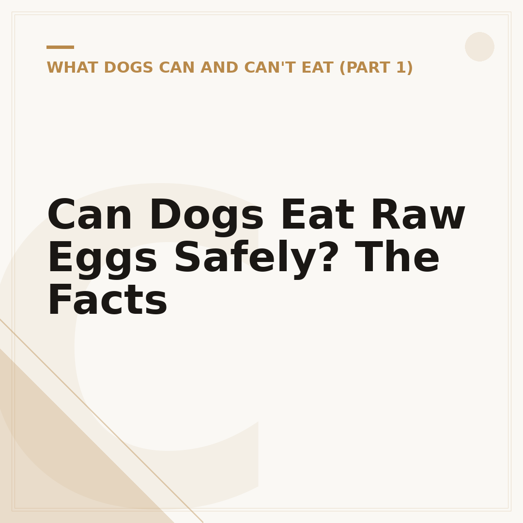 Can Dogs Eat Raw Eggs Safely? The Facts