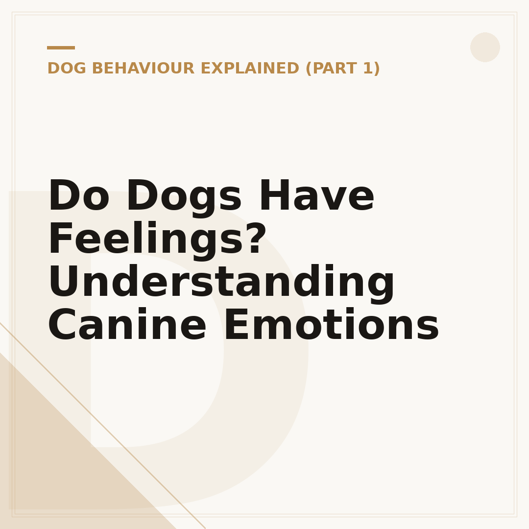 Do Dogs Have Feelings? Understanding Canine Emotions