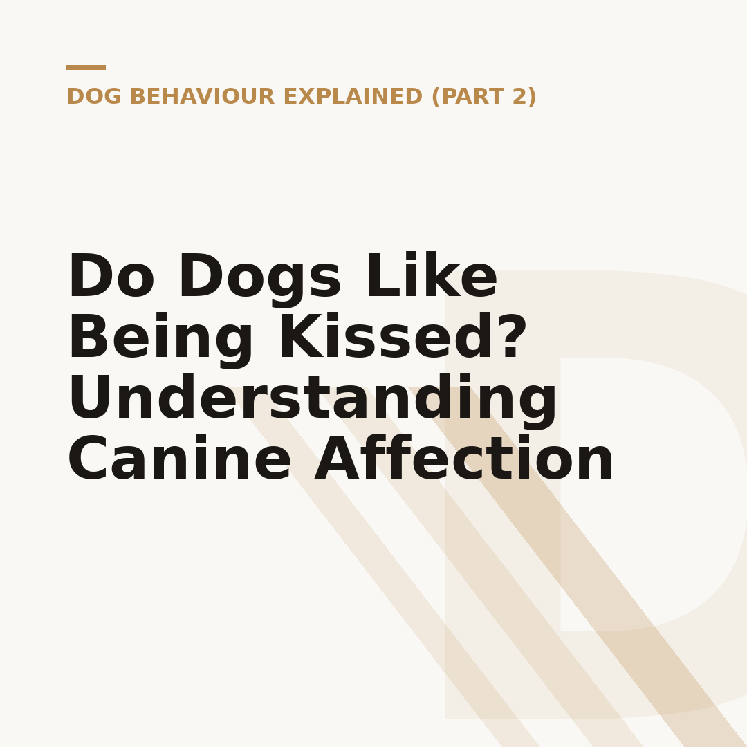 Do Dogs Like Being Kissed? Understanding Canine Affection
