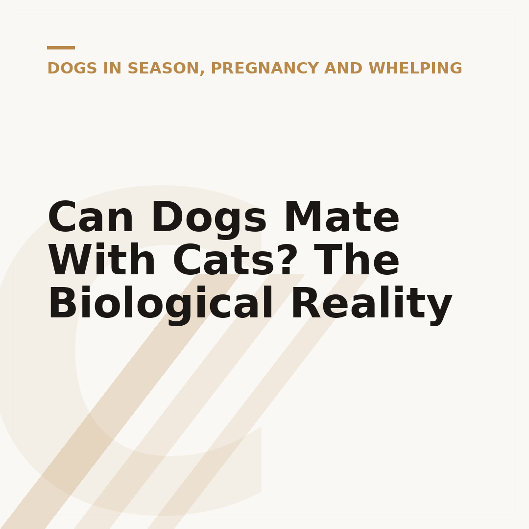 Can Dogs Mate With Cats? The Biological Reality