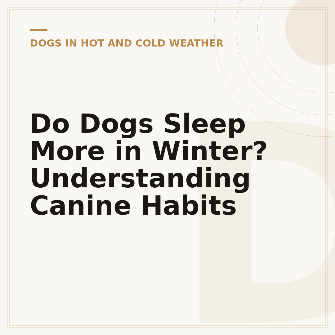 Do Dogs Sleep More in Winter? Understanding Canine Habits