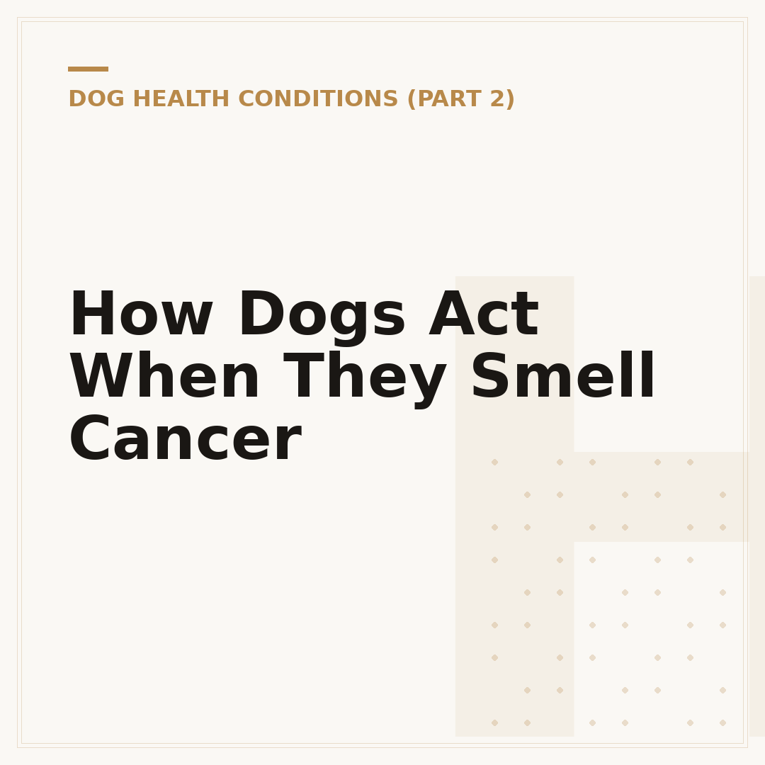 How Dogs Act When They Smell Cancer