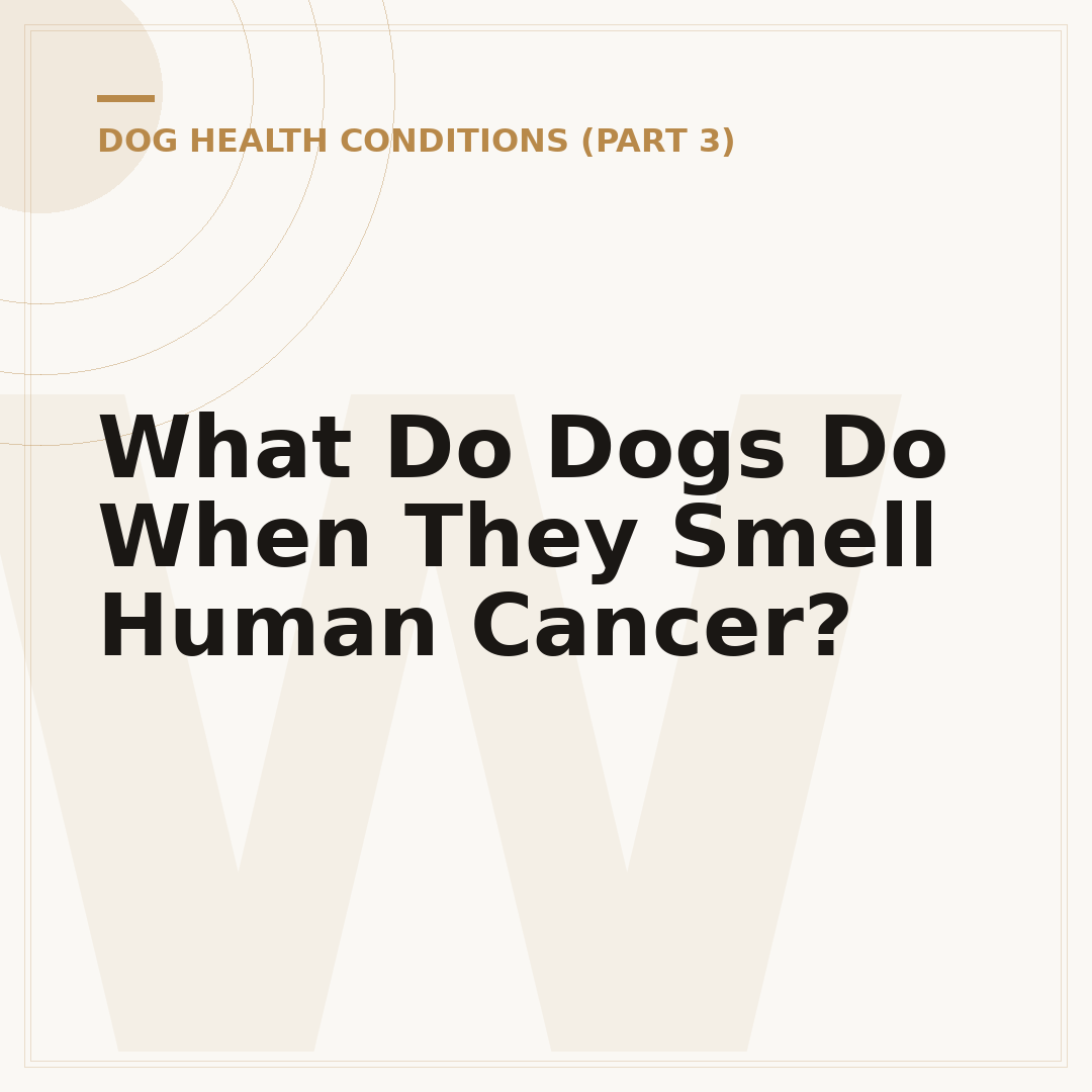 What Do Dogs Do When They Smell Human Cancer?