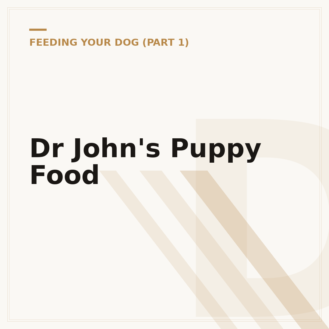 Dr John's Puppy Food