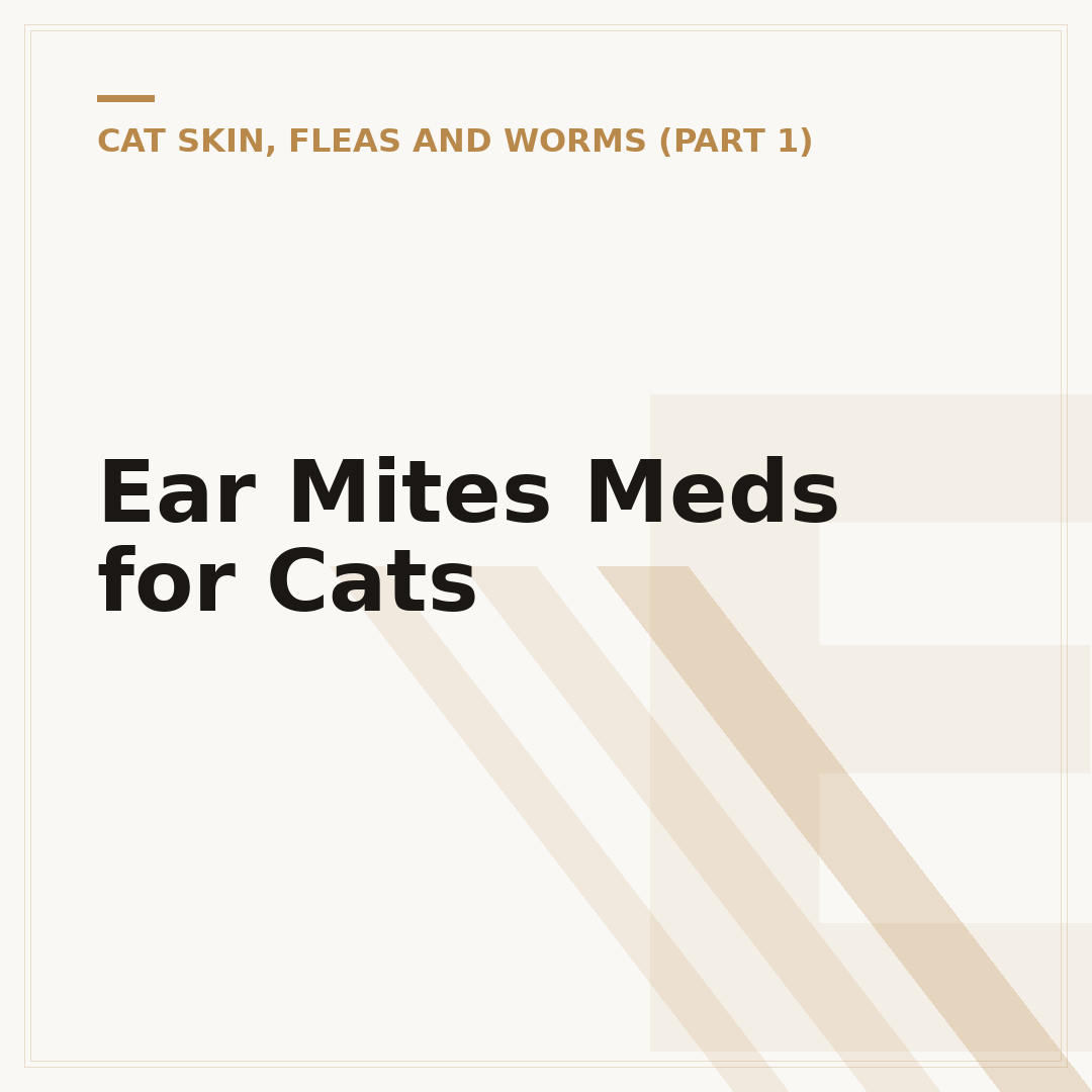 Ear Mites Meds for Cats