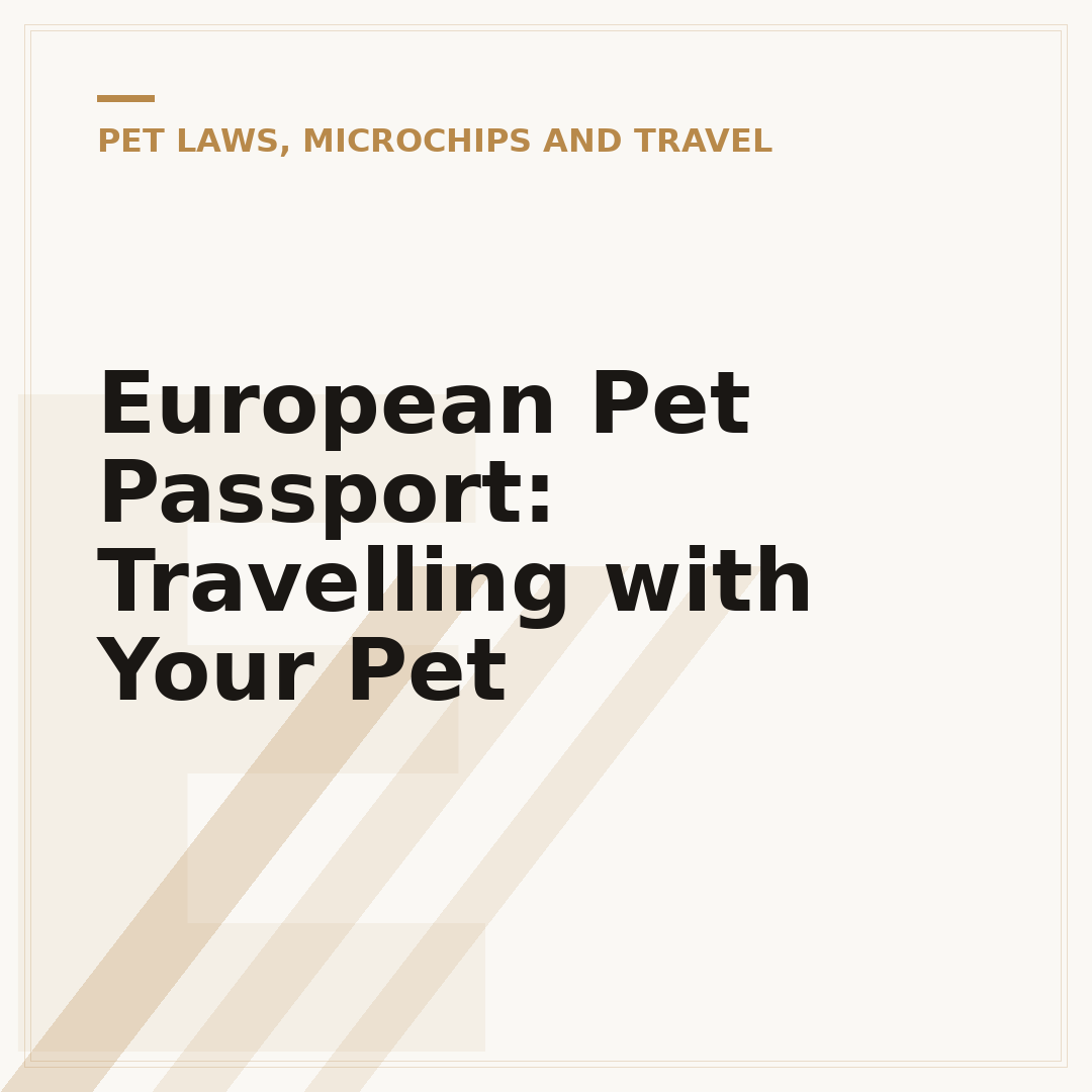European Pet Passport: Travelling with Your Pet