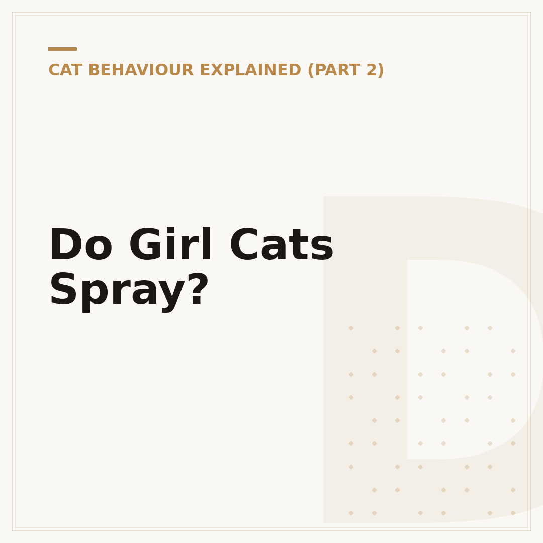 Do Girl Cats Spray?