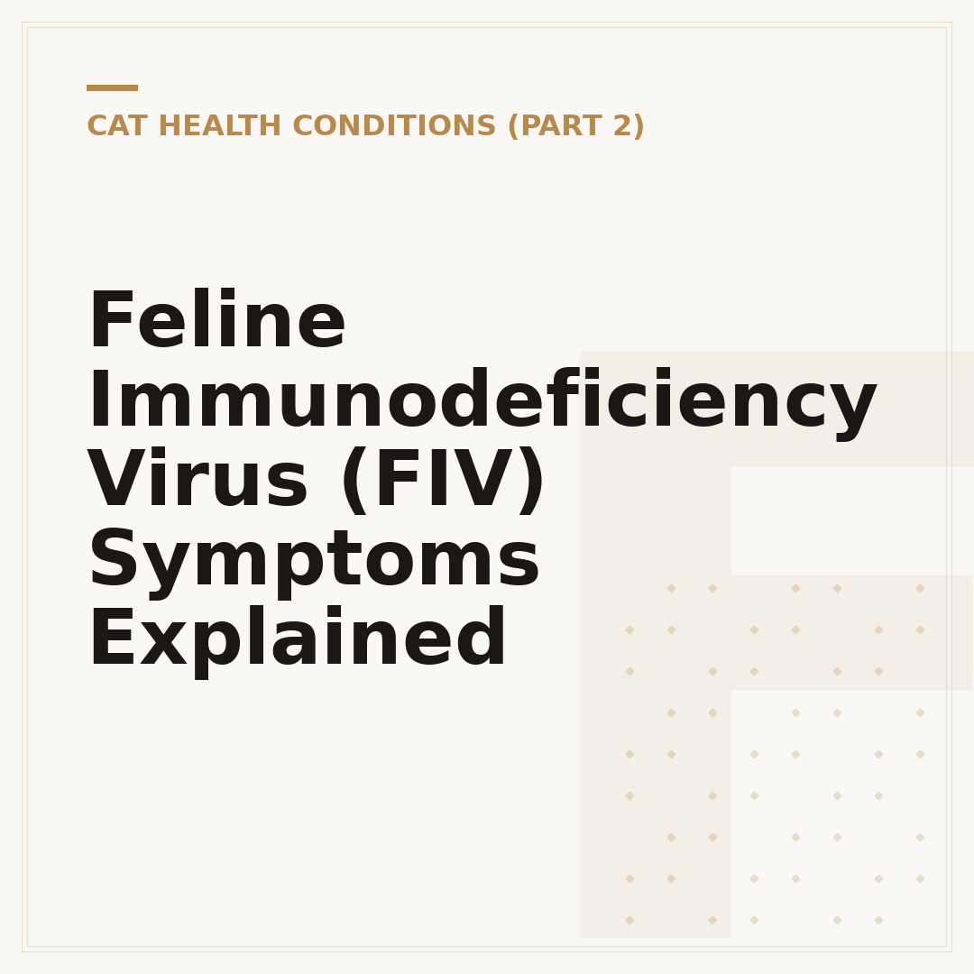 Feline Immunodeficiency Virus (FIV) Symptoms Explained