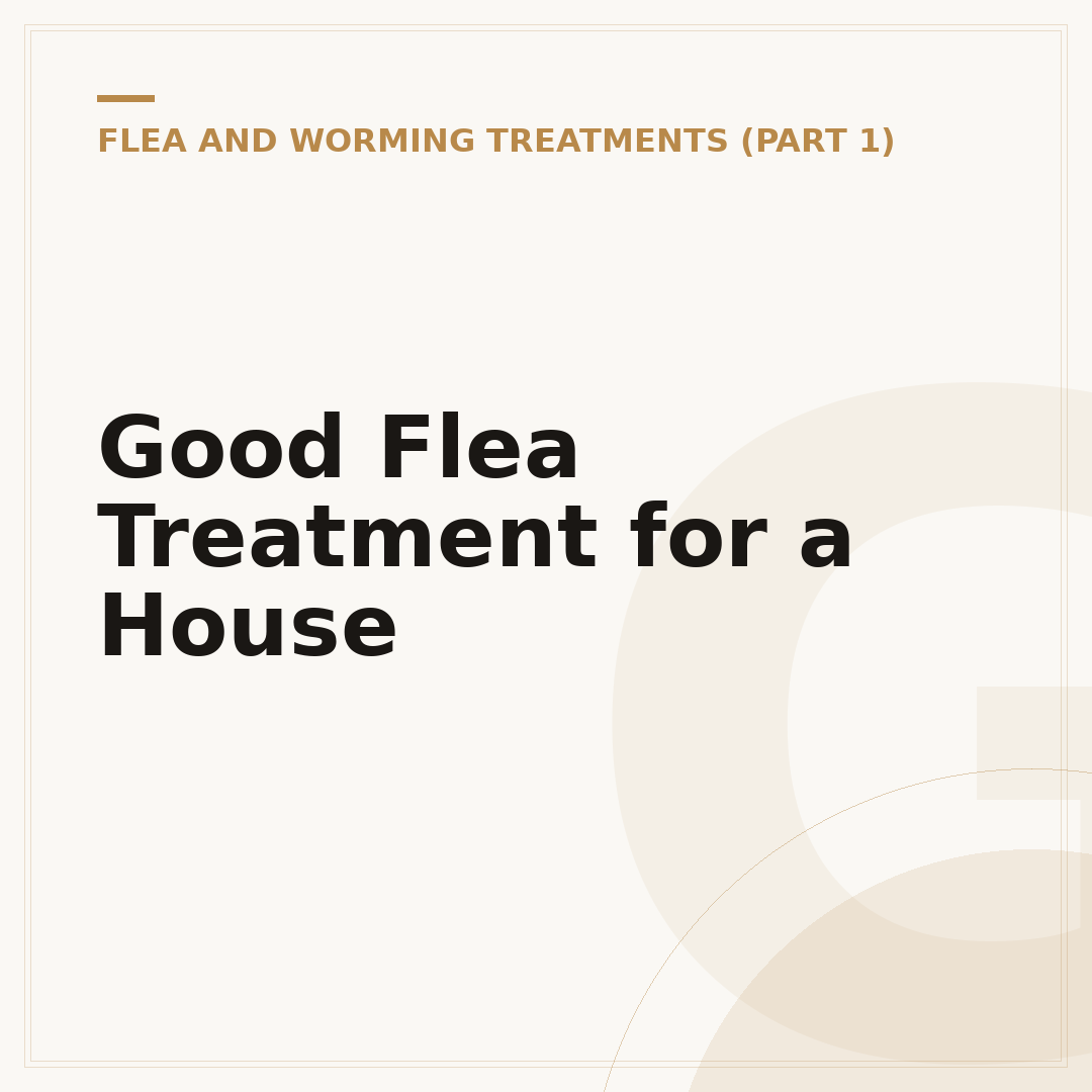 Good Flea Treatment for a House