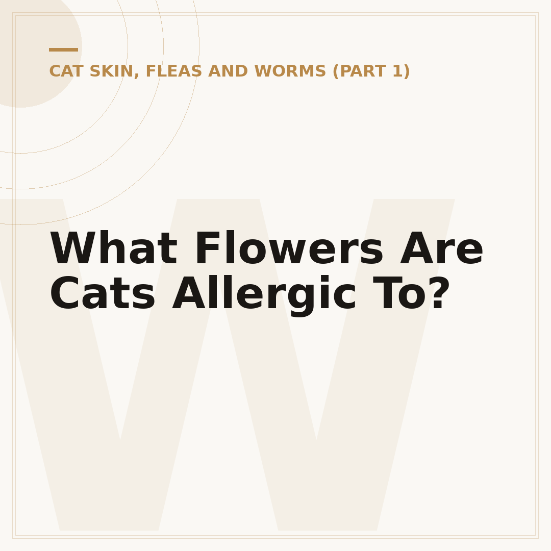 What Flowers Are Cats Allergic To?