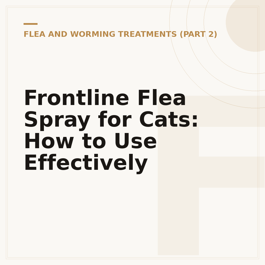 Frontline Flea Spray for Cats: How to Use Effectively