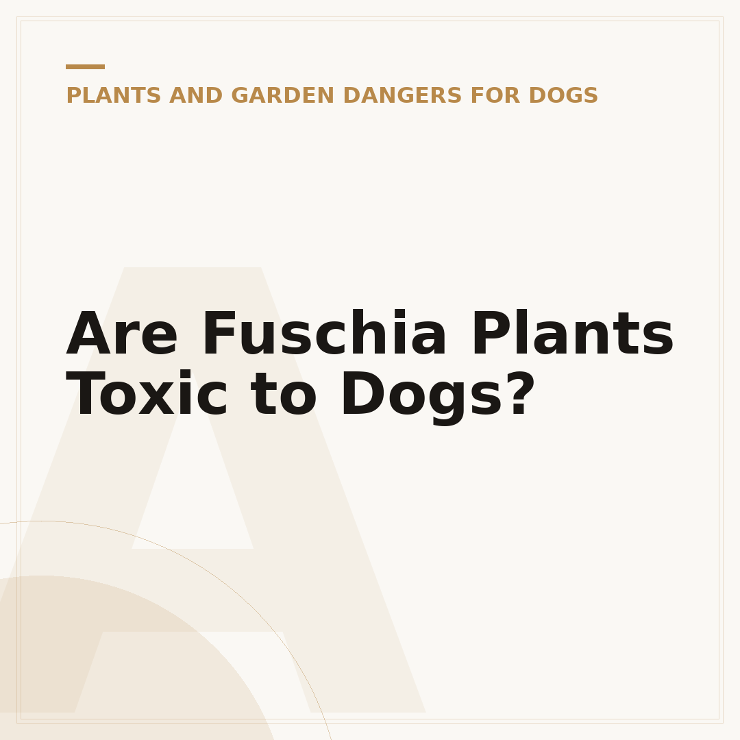 Are Fuschia Plants Toxic to Dogs?