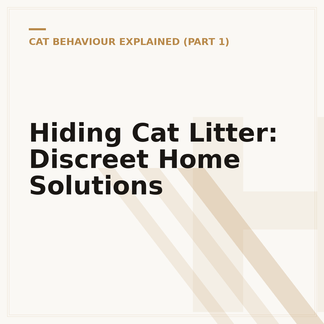 Hiding Cat Litter: Discreet Home Solutions