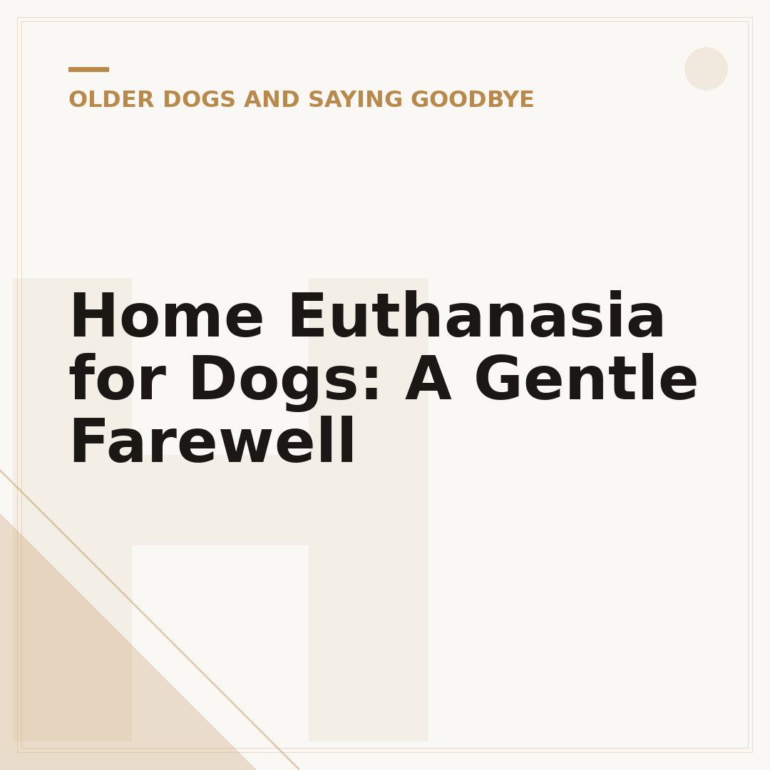 Home Euthanasia for Dogs: A Gentle Farewell