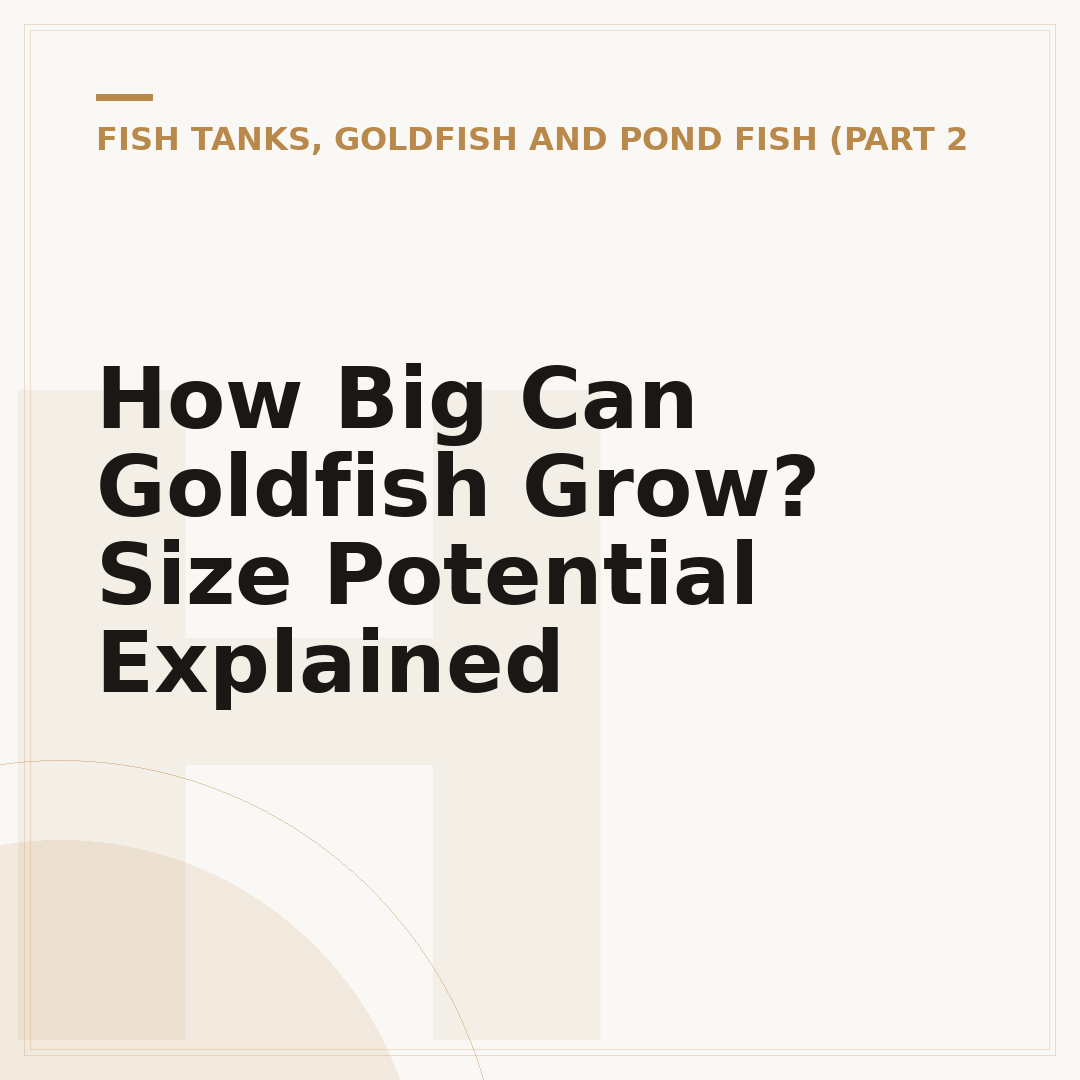How Big Can Goldfish Grow? Size Potential Explained