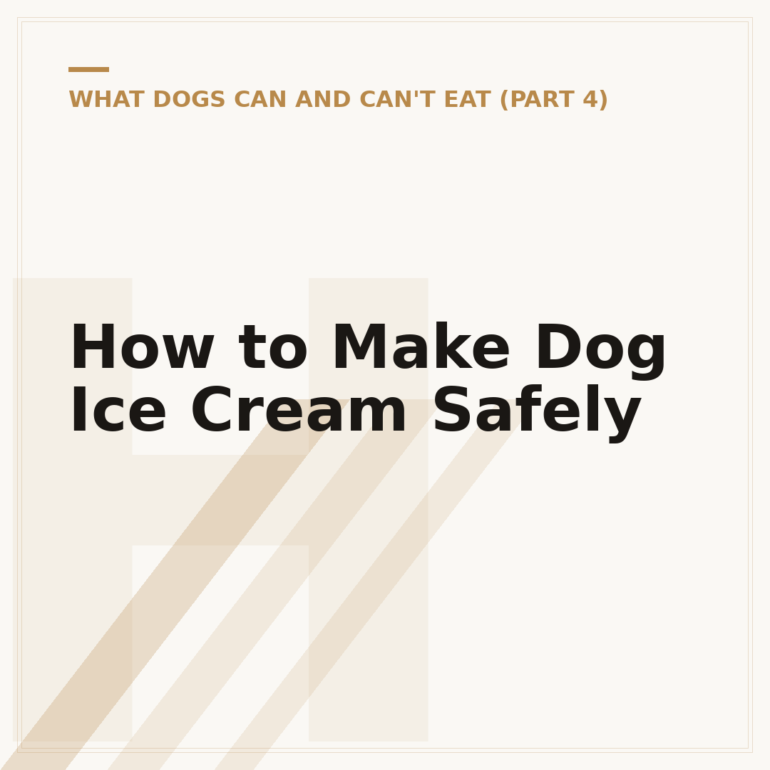 How to Make Dog Ice Cream Safely