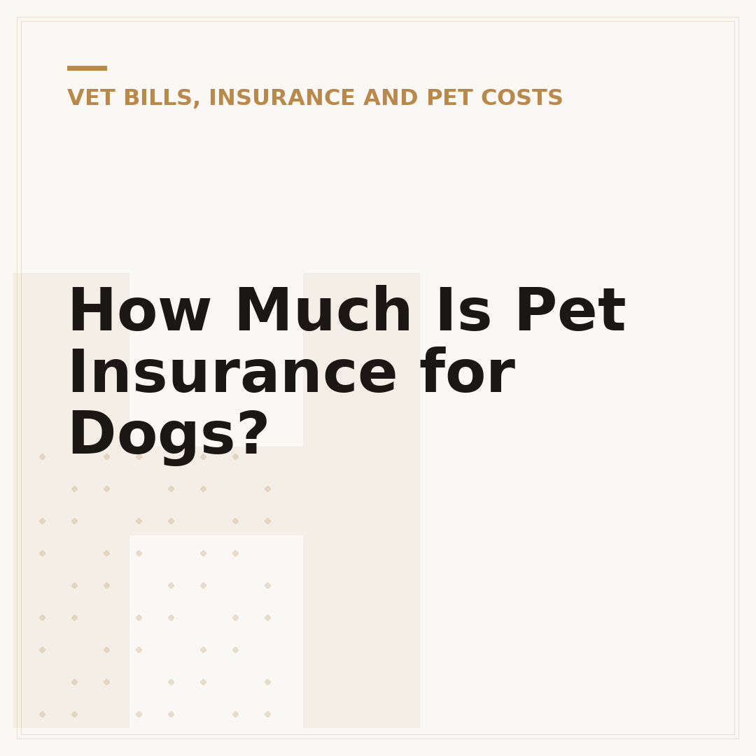 How Much Is Pet Insurance for Dogs?