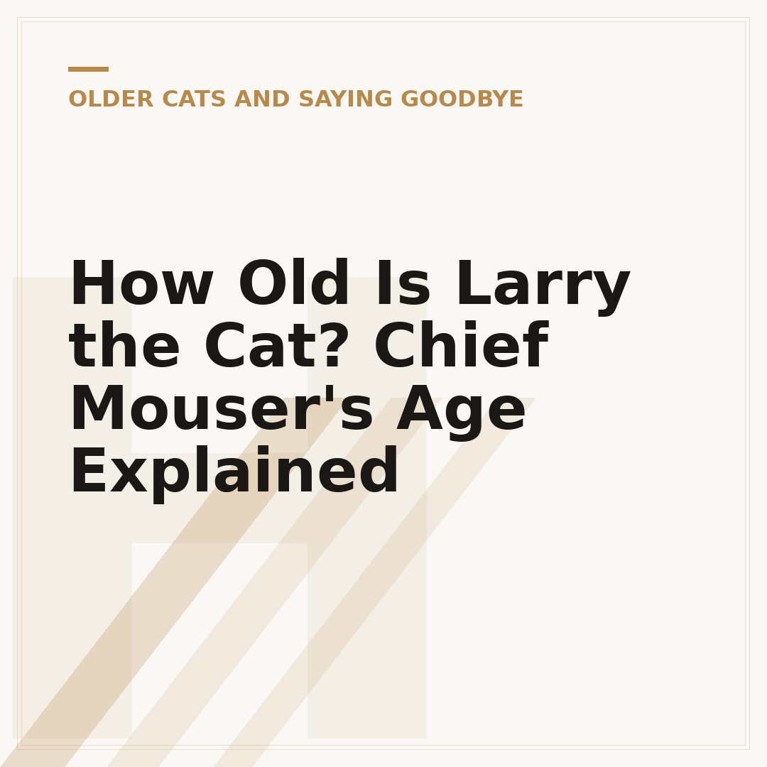 How Old Is Larry the Cat? Chief Mouser's Age Explained