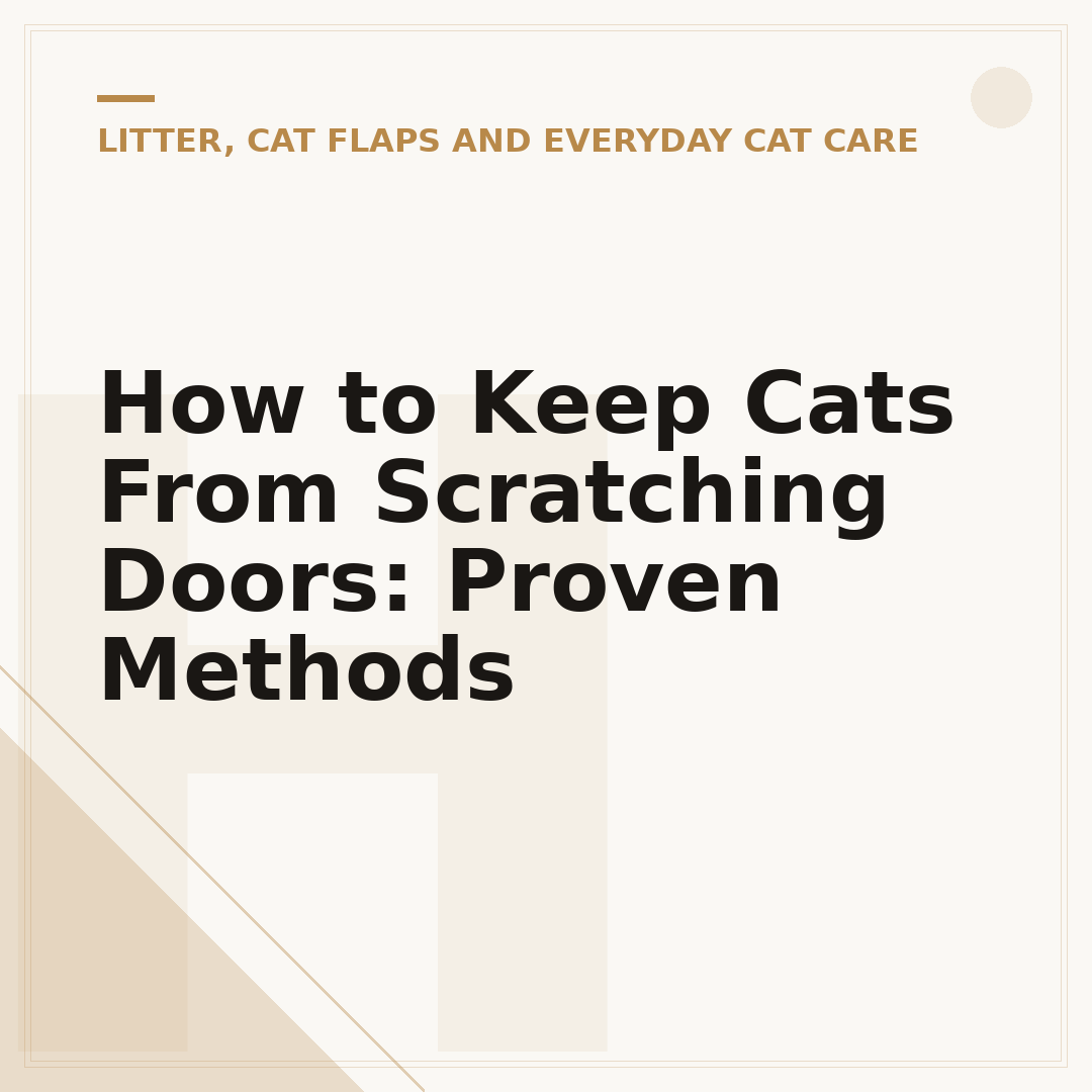 How to Keep Cats From Scratching Doors: Proven Methods