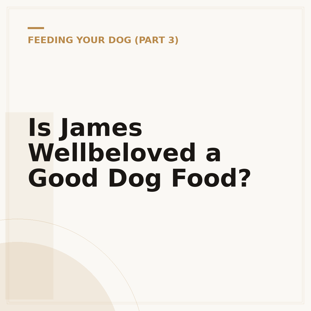 Is James Wellbeloved a Good Dog Food?