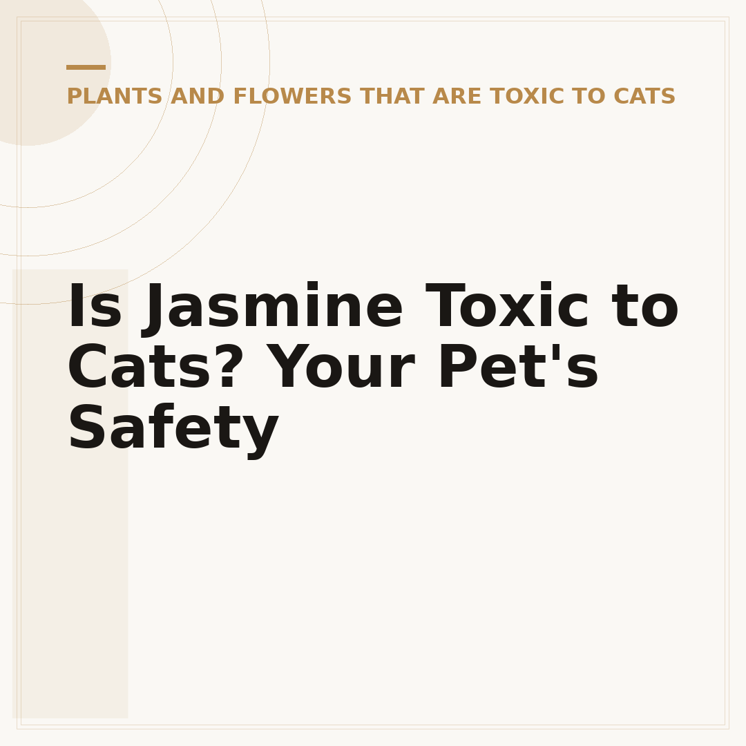 Is Jasmine Toxic to Cats? Your Pet's Safety