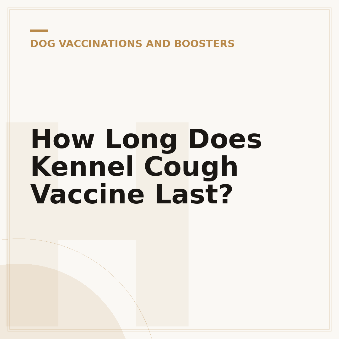 How Long Does Kennel Cough Vaccine Last?