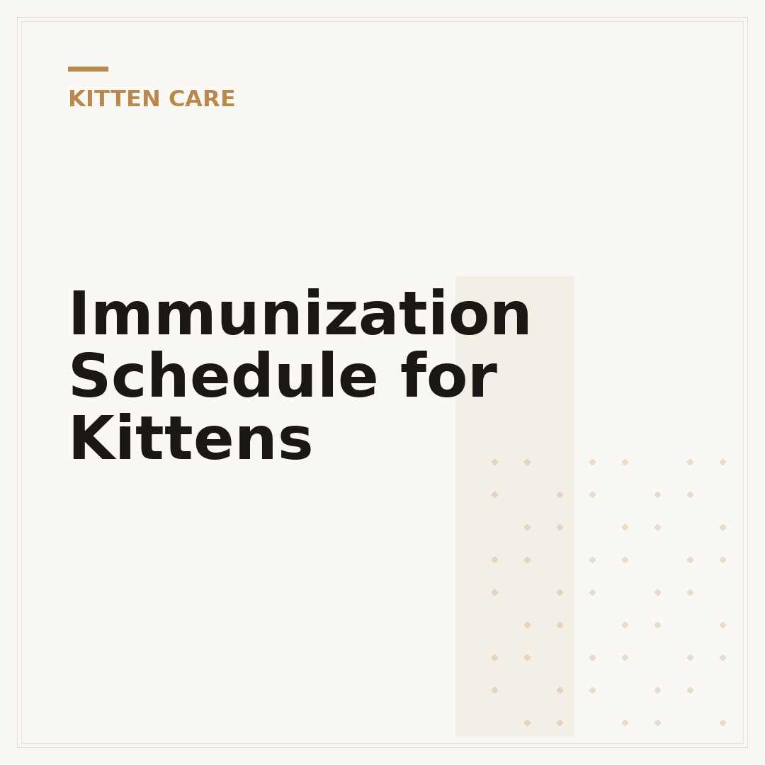 Immunization Schedule for Kittens