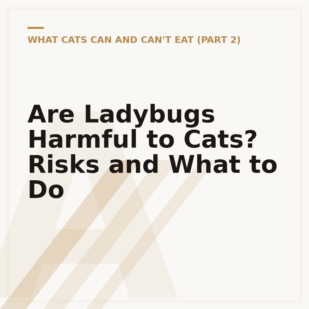 Are Ladybugs Harmful to Cats? Risks and What to Do
