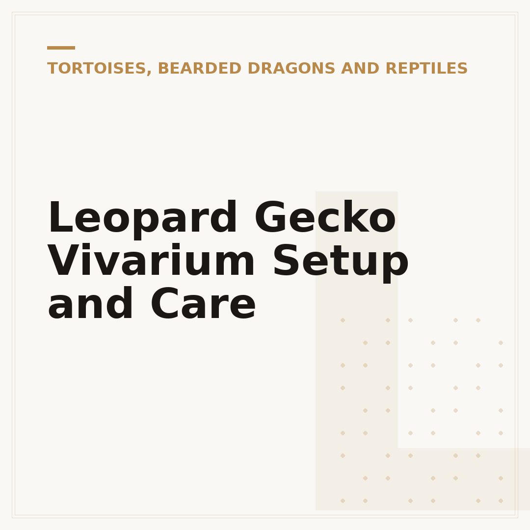Leopard Gecko Vivarium Setup and Care