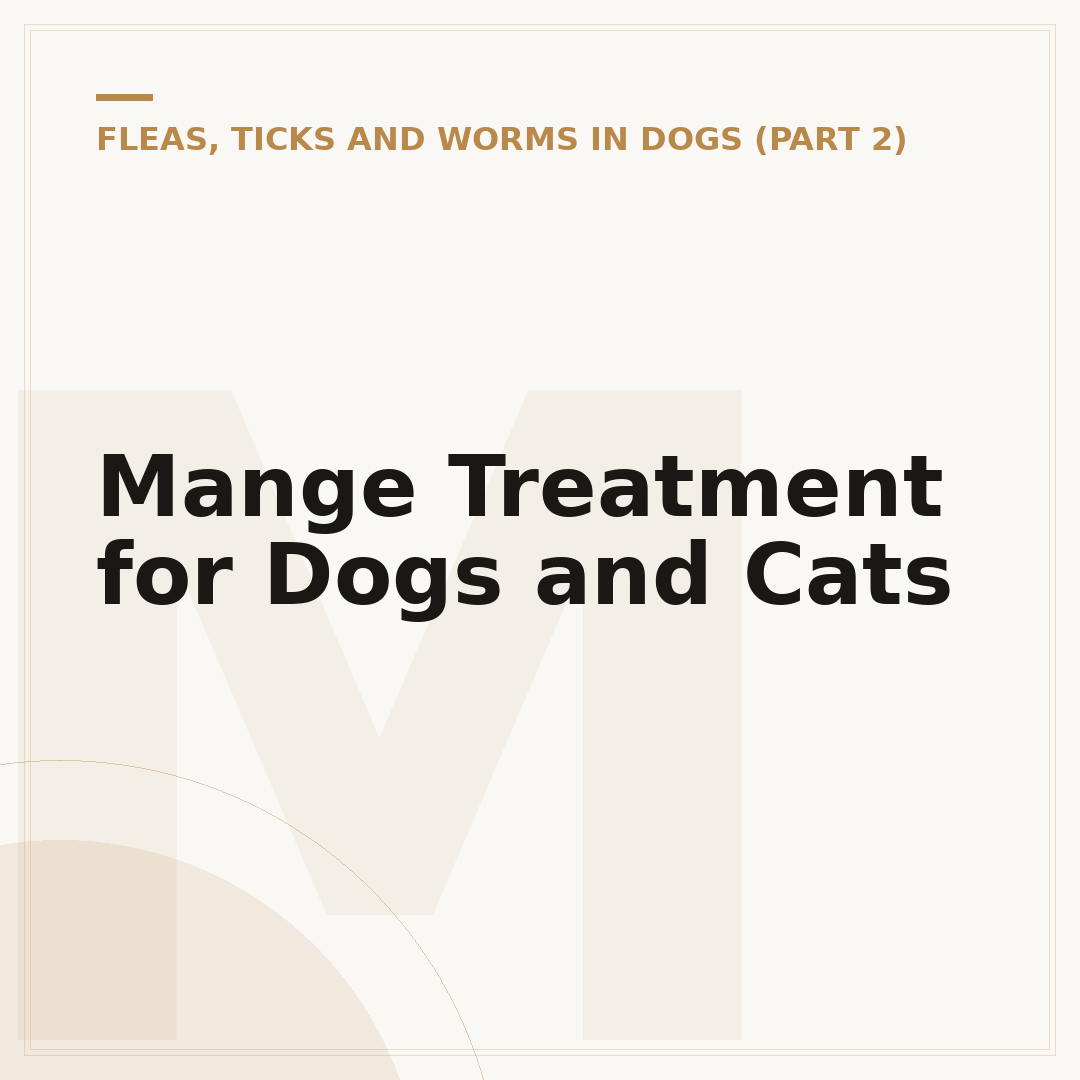 Mange Treatment for Dogs and Cats