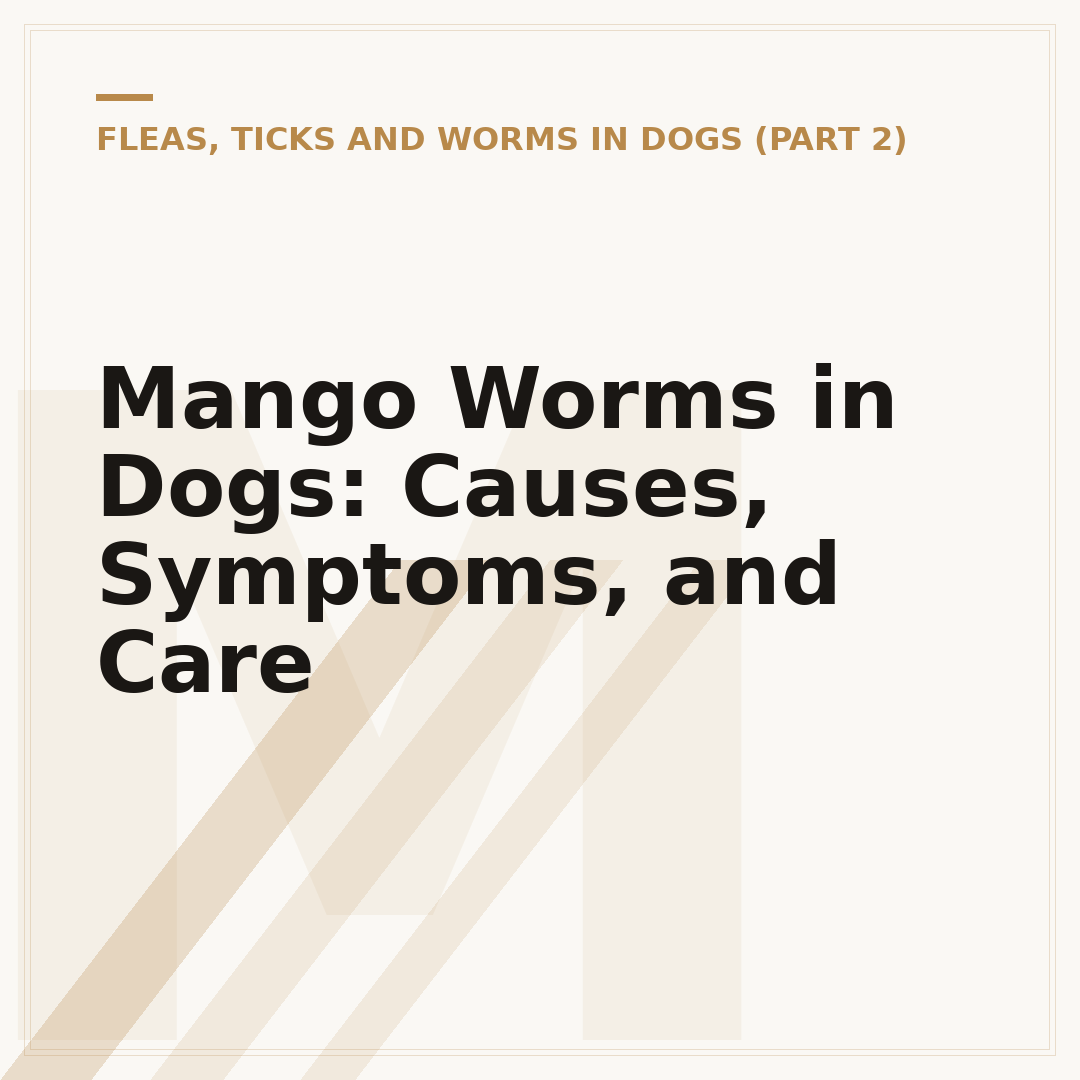 Mango Worms in Dogs: Causes, Symptoms, and Care