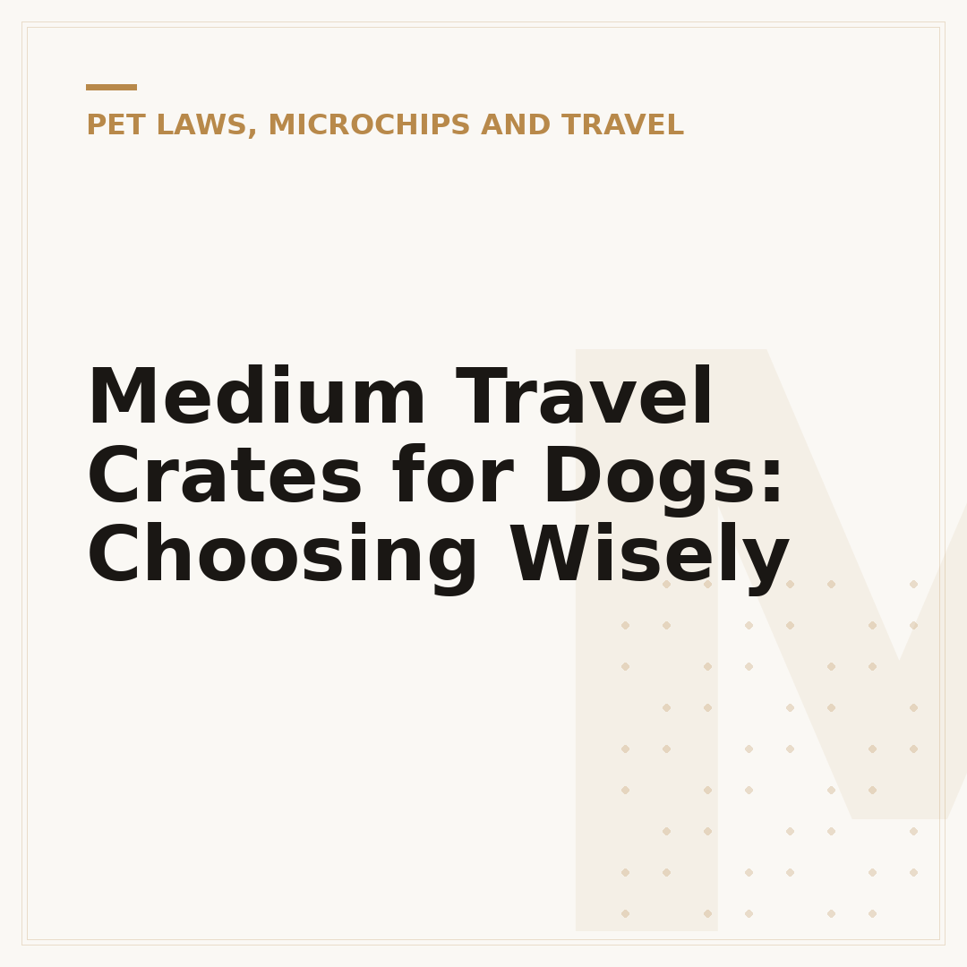 Medium Travel Crates for Dogs: Choosing Wisely